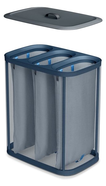 Cesta per il bucato color antracite in tessuto 3x30 l Tota Trio – Joseph Joseph