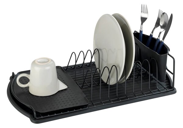 Scolapiatti nero a goccia Basic - Wenko