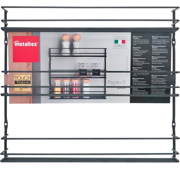 Organizer per spezie da parete in acciaio inox Pepito – Metaltex