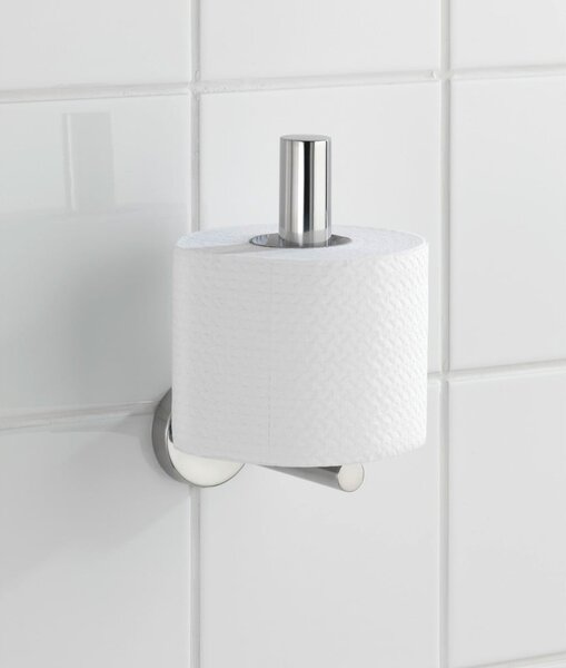 Porta carta igienica a parete in acciaio inox in argento lucido Bosio - Wenko