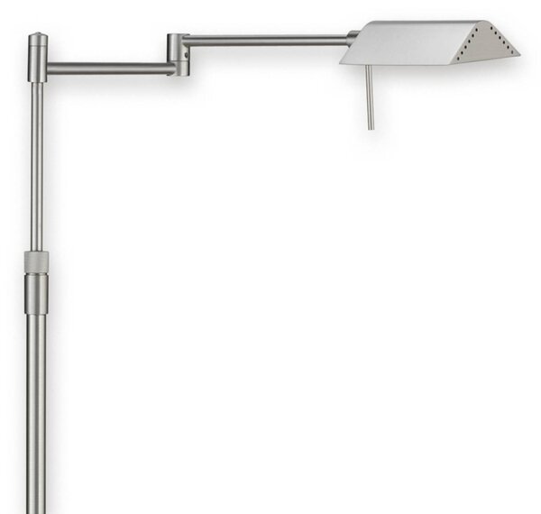 Knapstein Lampada da terra a LED FINN, dimmerabile, Alluminio / Grigio / Zincato, Soggiorno / Sala da pranzo, Ottone, Design, Lampada LED da terra