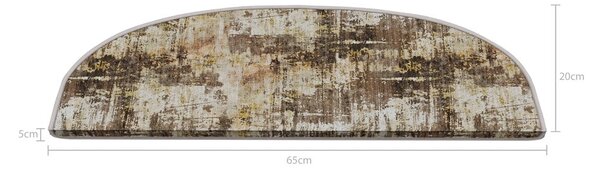 Gradini beige in set da 16 pezzi 20x65 cm Abstract - Vitaus