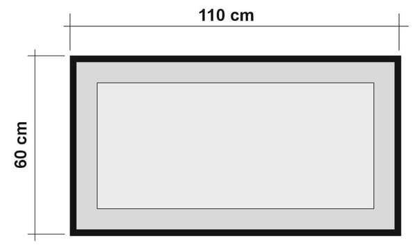 Specchio da parete Simply, 110 x 60 cm - Wallity