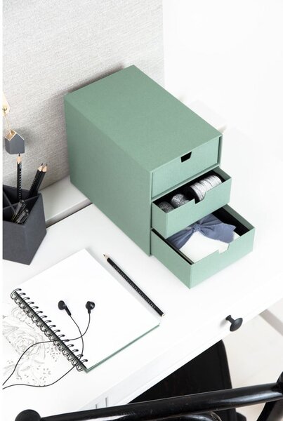 Organizer verde in cartone per cassetti Ingrid Canvas Paper Laminate – Bigso