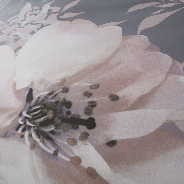 Biancheria da letto grigia , 135 x 200 cm Dramatic Floral - Catherine Lansfield