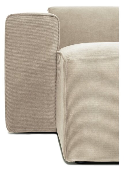 Modulo divano in velluto a coste beige (angolo sinistro) Sting - Scandic