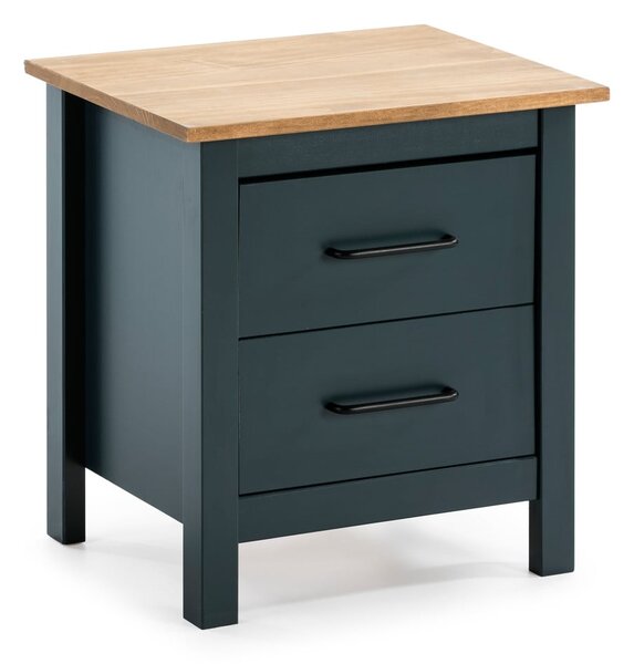 Comodino in legno di pino blu scuro Miranda - Marckeric