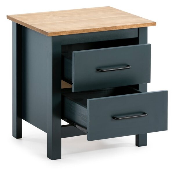 Comodino in legno di pino blu scuro Miranda - Marckeric