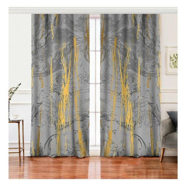 Tende in grigio-oro in set di 2 140x260 cm - Mila Home