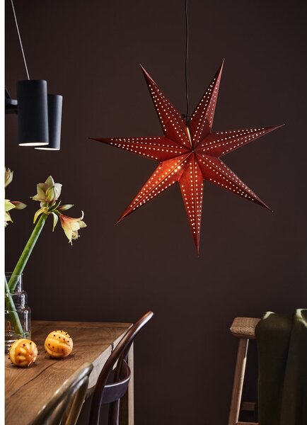 Decorazione luminosa rossa con motivo natalizio ø 75 cm Embla - Markslöjd