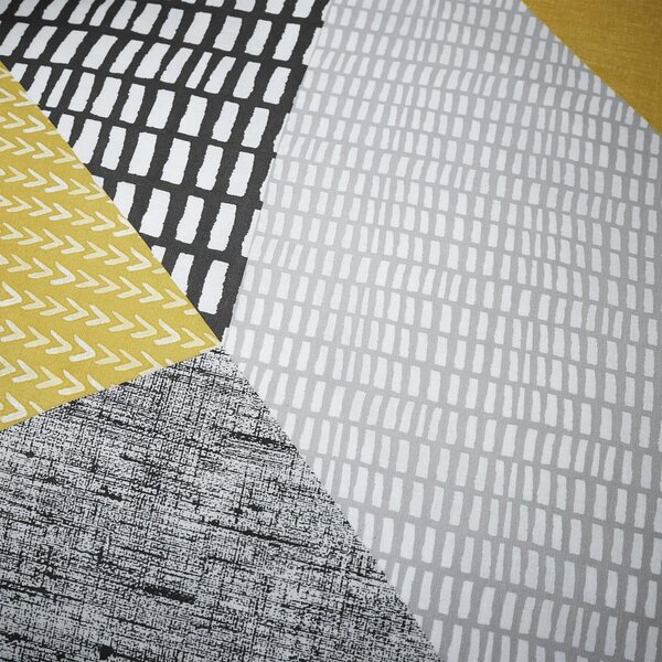 Biancheria da letto giallo-grigio 200x135 cm Larsson Geo - Catherine Lansfield