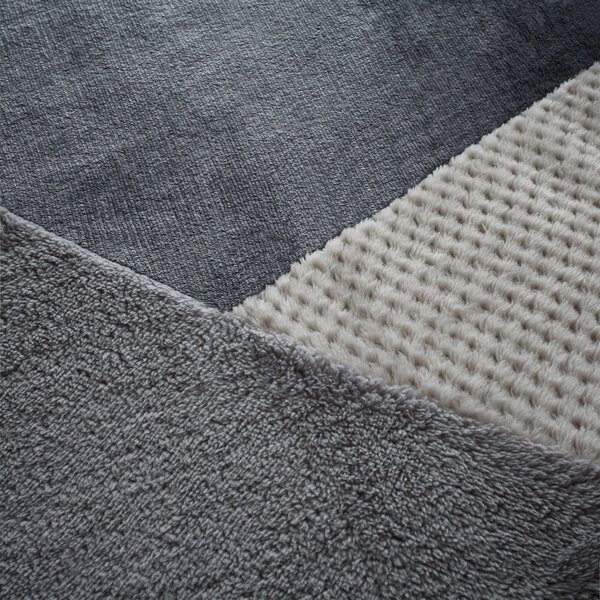 Biancheria da letto singola grigia in micropile 135x200 cm Cosy - Catherine Lansfield