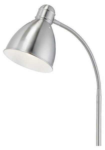 Lampada da terra argentata con paralume in metallo (altezza totale 145 cm) Nitta – Markslöjd