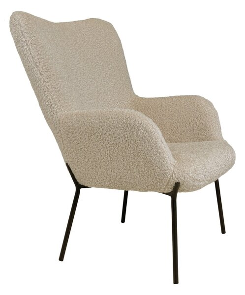 Poltrona beige con rivestimento in pelliccia sintetica Glasgow – Bonami Essentials