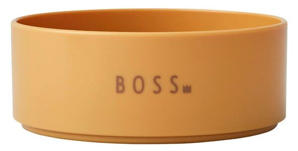 Ciotola per bambini giallo senape Mini , ø 11 cm Boss - Design Letters