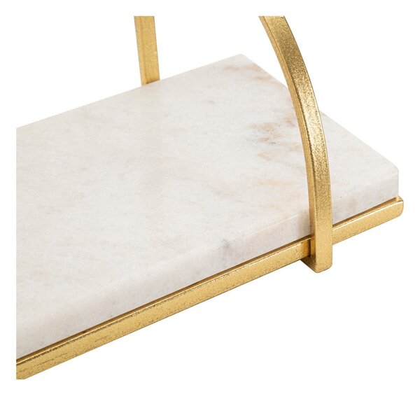 Mensola in marmo bianco-oro 40 cm Marble - Mauro Ferretti