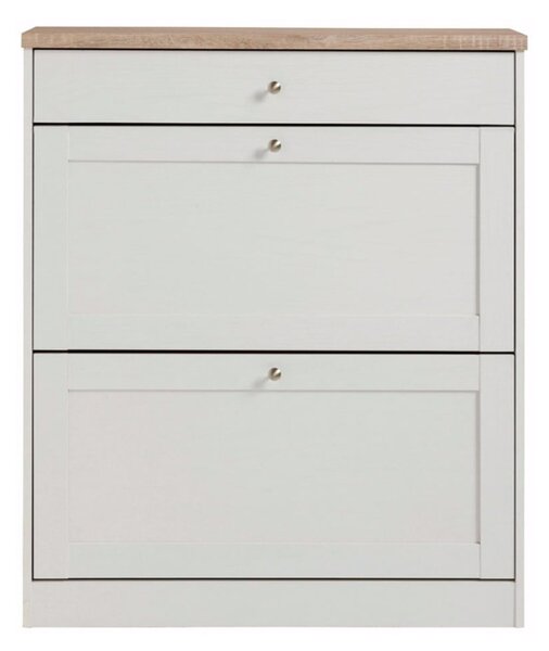 Scarpiera bianca con cassetto, 2 vani Hector - Støraa