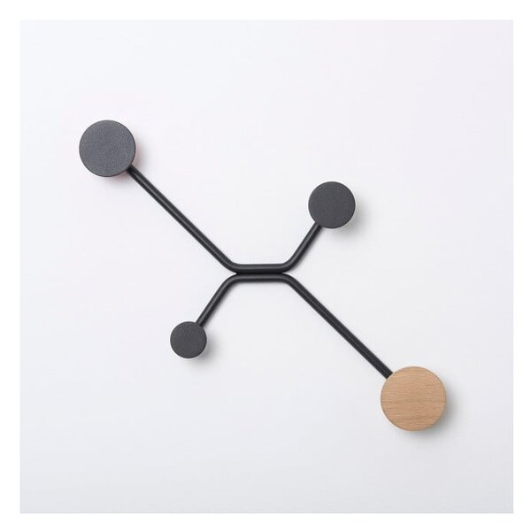 Appendiabiti da parete nero Hook - Gazzda