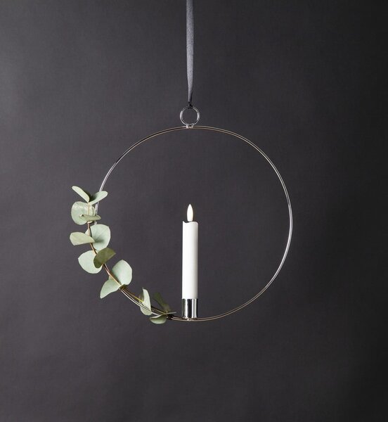 Decorazione luminosa in colore argento Flamme Ring - Star Trading