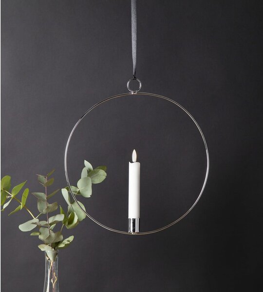 Decorazione luminosa in colore argento Flamme Ring - Star Trading