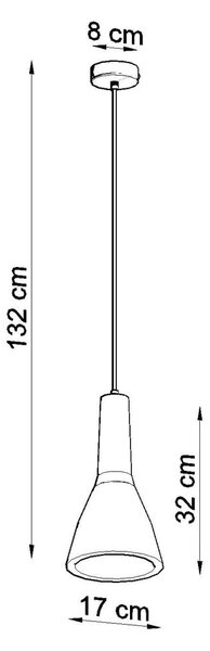 Lampadario grigio chiaro con paralume in calcestruzzo ø 17 cm Mattia – Sollux
