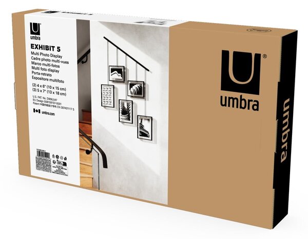 Cornici da parete in metallo nero in set da 5 66x69 cm Exhibit - Umbra