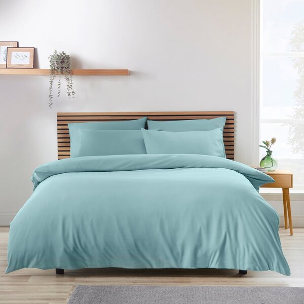 Set copripiumino e federa blu per letto matrimoniale e per letto esteso 260x220 cm So Soft Non-Iron – Catherine Lansfield