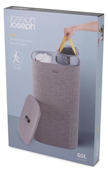 Cesto per biancheria in tessuto grigio, 60 l Tota - Joseph Joseph