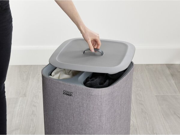 Cesto per biancheria in tessuto grigio, 60 l Tota - Joseph Joseph