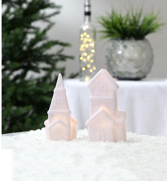 Decorazioni luminose bianche con motivo natalizio in set di 2 pezzi Polly - Star Trading