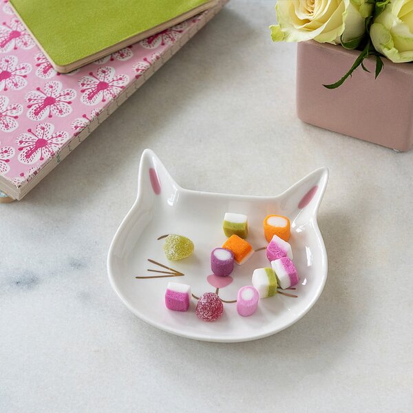 Piatto decorativo in porcellana Cat Face - Rex London