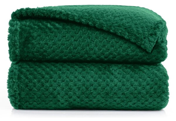 Coperta in microfibra verde scuro, 150 x 200 cm Henry - DecoKing