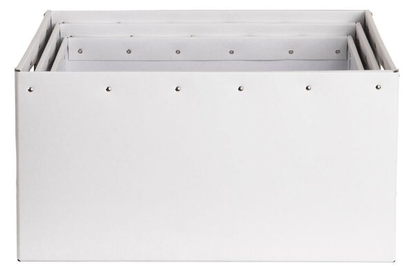 Scatole di cartone bianche in set da 3 Ture - Bigso Box of Sweden
