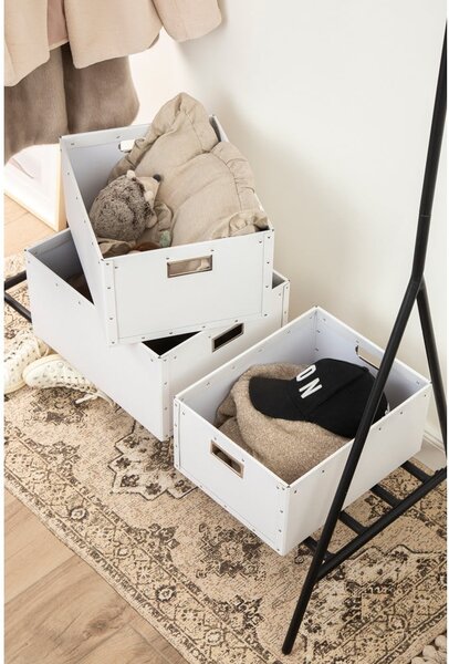 Scatole di cartone bianche in set da 3 Ture - Bigso Box of Sweden