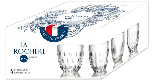 Set di 4 bicchieri da 220 ml Troquet - La Rochére
