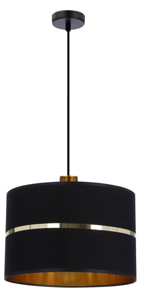 Lampada a sospensione nera con paralume in tessuto ø 30 cm Assam - Candellux Lighting