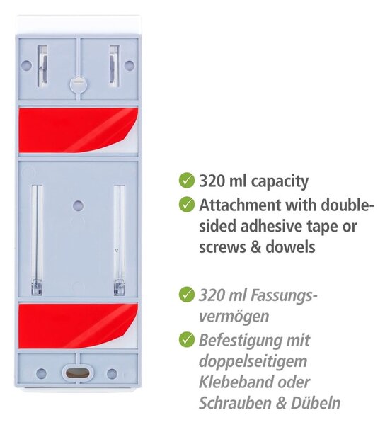 Dispenser di sapone in plastica bianco da parete 320 ml Istres - Wenko