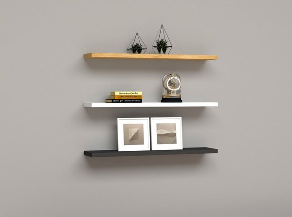 Mensole in legno riciclato in set da 3 Boss - Kalune Design