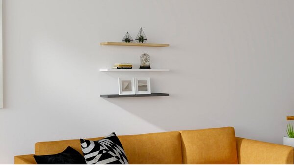 Mensole in legno riciclato in set da 3 Boss - Kalune Design