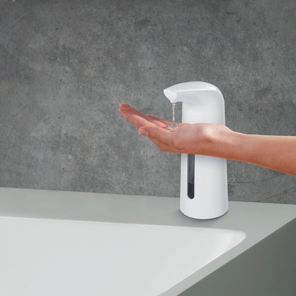 Distributore automatico di sapone o disinfettante bianco, 400 ml Larino - Wenko