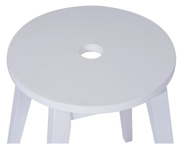 Sgabello in legno di gomma bianco Club - Bonami Essentials