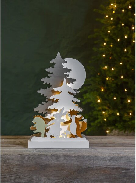 Decorazione natalizia in legno con luci LED, altezza 44 cm Forest Friends - Star Trading