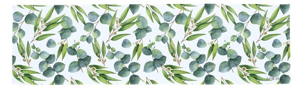 Runner da tavola in cotone verde, 40 x 140 cm Floating Eucalyptus - Butter Kings