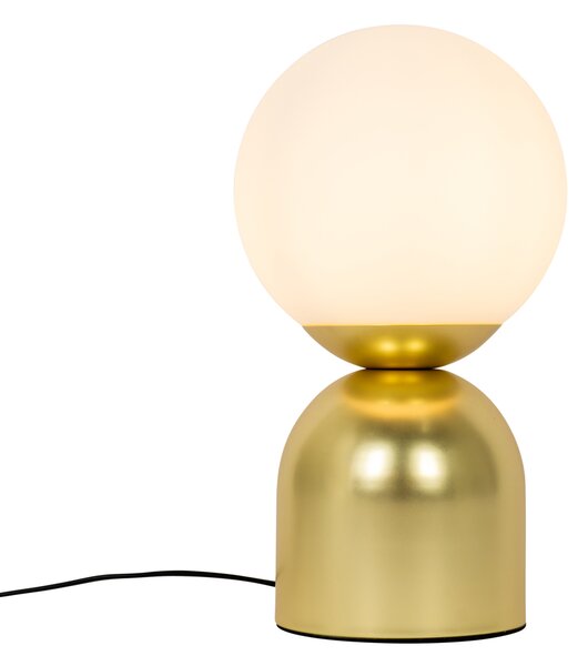 Lampada da tavolo Pallon Trend oro con vetro opalino