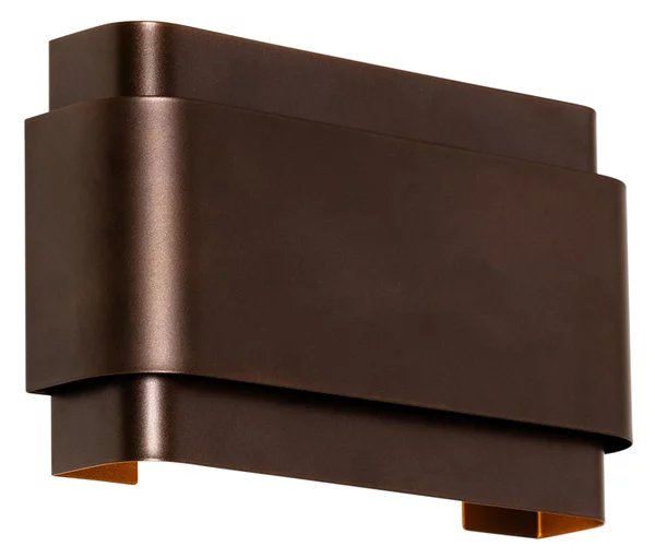 Applique da parete industriale bronzo scuro 2 luci - Coen