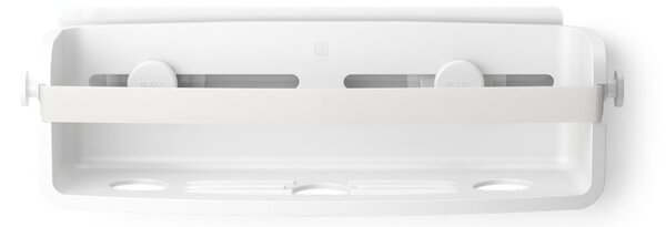 Mensola da bagno autoportante bianca in plastica riciclata Flex Adhesive - Umbra