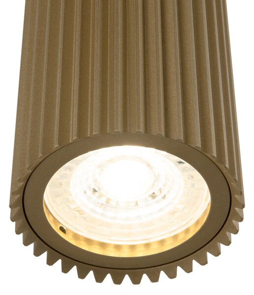 Applique Da Parete Moderno Dynamics Alluminio Oro 2 Luci Gu10 50W