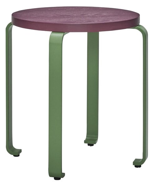 Sgabello in legno di frassino verde e viola Smile - Hübsch