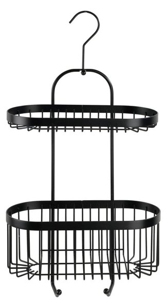 Cestino nero da appendere a 2 livelli Classic Plus - Wenko