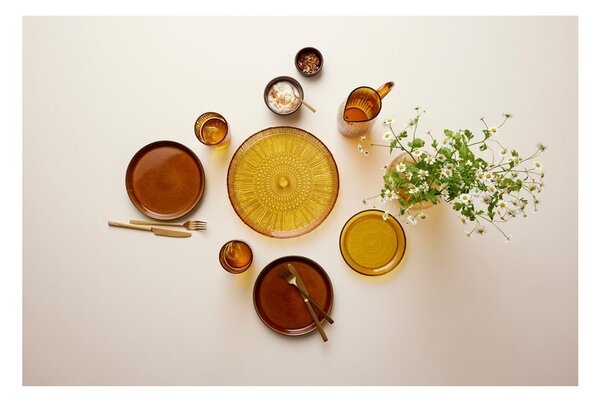 Piatto da portata in vetro arancione ø 30 cm Kusintha - Bitz